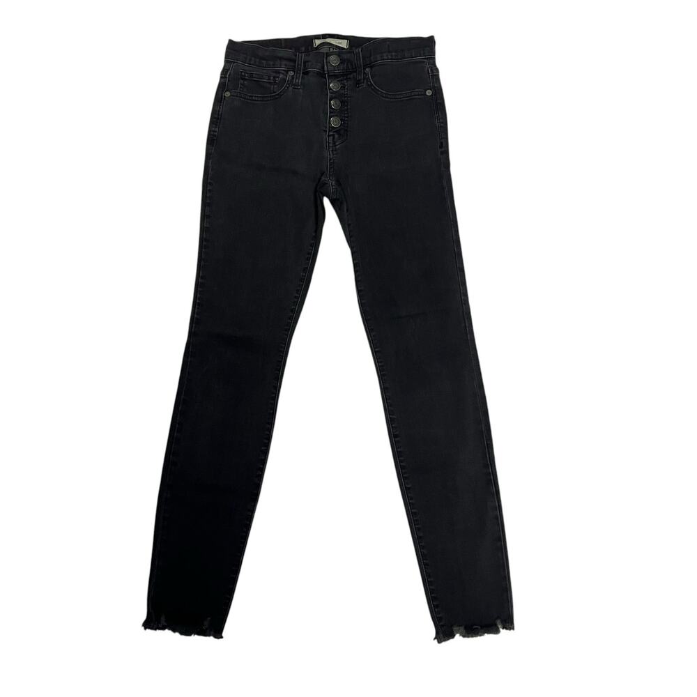 Madewell Women's Black 9" Mid Rise Skinny Jeans Size 26